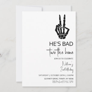 Invitación Es malo dos años para el cumpleaños de Halloween c