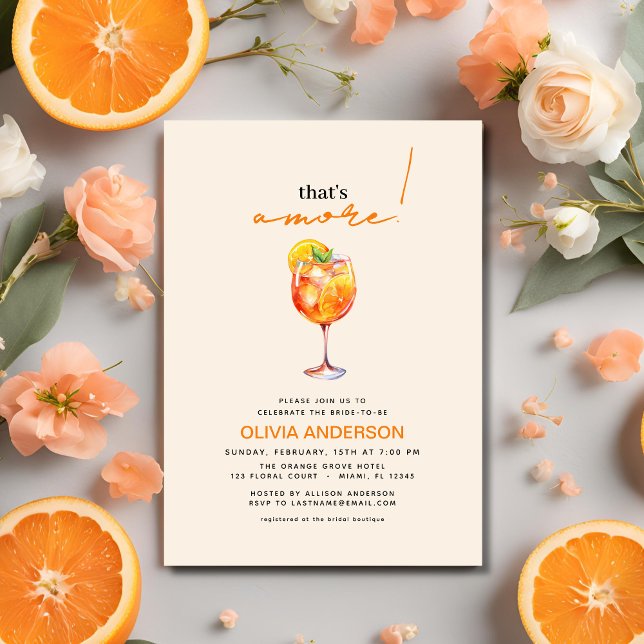 Invitación Es más acuarela Spritz Bridal Shower (Subido por el creador)