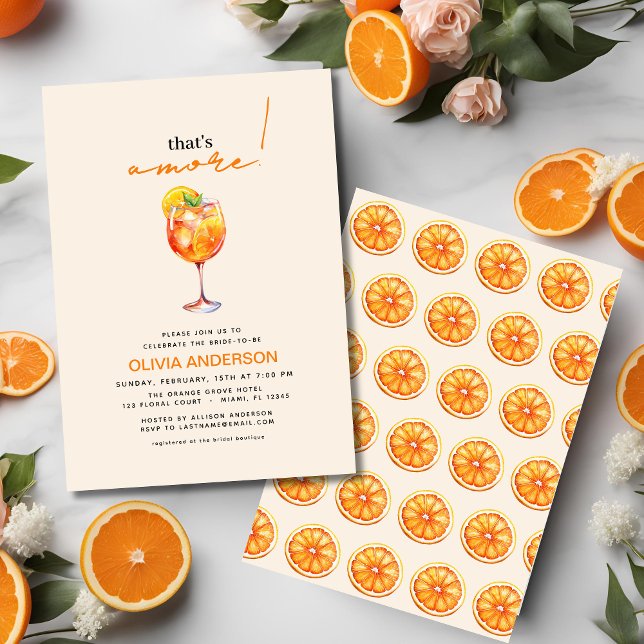 Invitación Es más acuarela Spritz Bridal Shower (Subido por el creador)