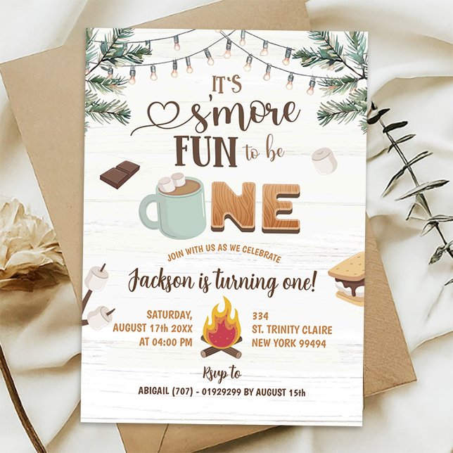 Invitación Es Más Divertido Ser Uno Cumpleaños de Camping (Subido por el creador)