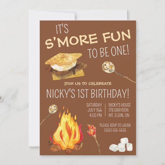Invitación ¡Es más divertido ser UNO! Fiesta de cumpleaños de (Anverso)