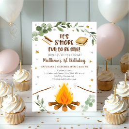 Invitación Es más divertido ser uno S'mores Campfire Cumpleañ