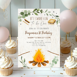 Invitación Es más divertido ser uno S'mores Campfire Cumpleañ