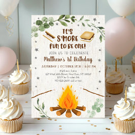Invitación Es más divertido ser uno S'mores Campfire Cumpleañ