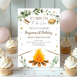Invitación Es más divertido ser uno S'mores Campfire Cumpleañ