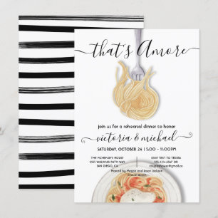 Invitación Es más el ensayo italiano de la pasta para la cena