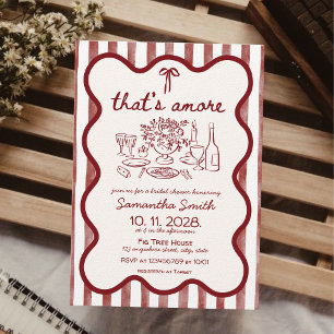 Invitación Es más grande la cena de Pizza Bridal Shower Hand