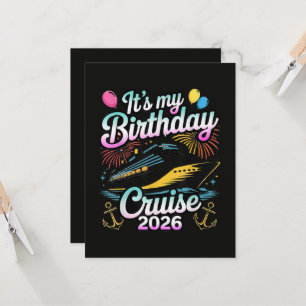 Invitación Es mi crucero de cumpleaños 2026 Crucero de cumple