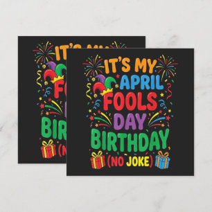 Invitación Es mi cumpleaños del Día de los Inocentes y no es