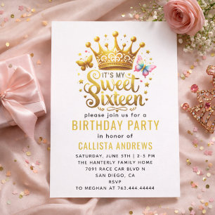 Invitación es mi dulce cumpleaños 16 dieciséis