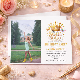 Invitación es mi dulce dieciséis cumpleaños 16