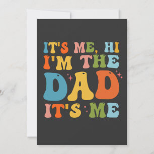 Invitación Es mi Hi soy el papá Es mi Divertido Groovy Padre