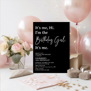 Invitación Es mi, Hola. Soy la Chica de la Fiesta de Cumpleañ