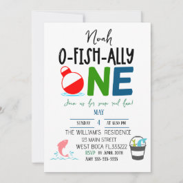 Invitación Es O-Fish-Ally One, 1er cumpleaños