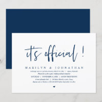 Es oficial, Cena y Fiesta de Boda Intima