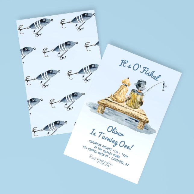 Invitación Es O'fishal Fishing Boy el primer cumpleaños (Subido por el creador)