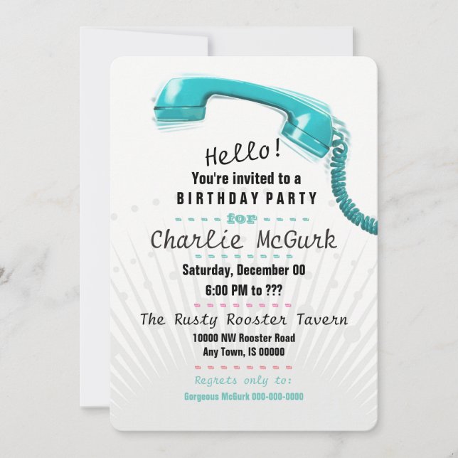 Invitación ¡Es para ti!Invitación a fiesta de cumpleaños (Anverso)