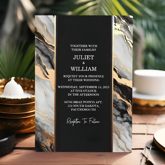 Invitación ¿Es Sheer el Boda de Mármol de Piedra apilada de t (Subido por el creador)