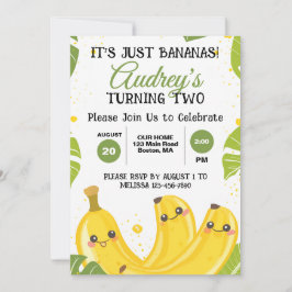 Invitación Es solo bananas cualquier fiesta de cumpleaños de 