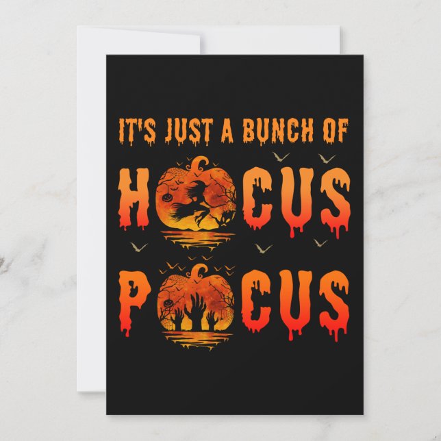 Invitación Es sólo un montón de Hocus Pocus Halloween (Anverso)