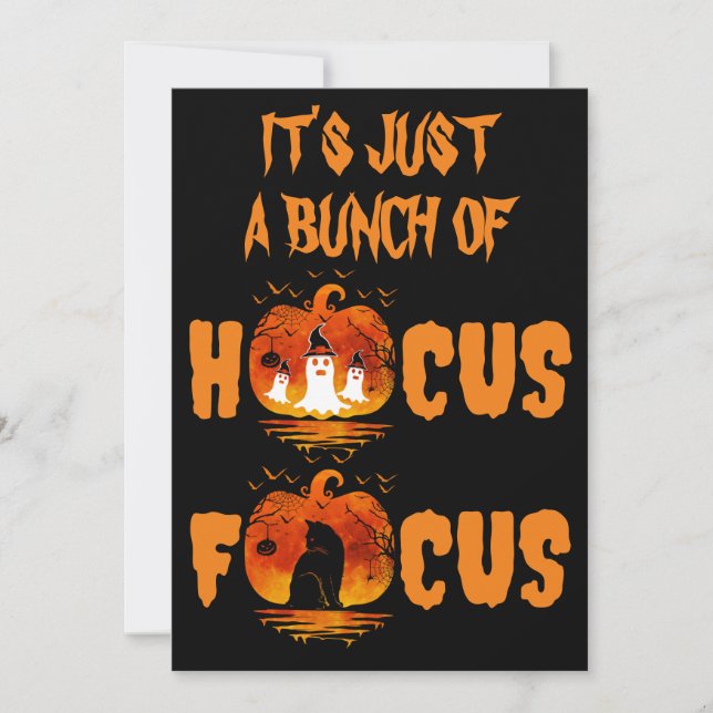 Invitación Es sólo un montón de Hocus Pocus Pumpkin Halloween (Anverso)