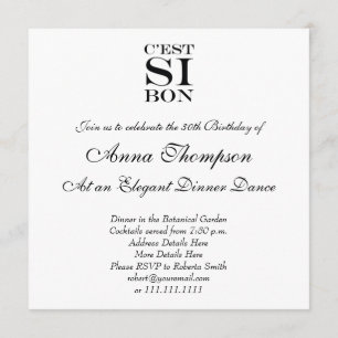 Invitación Es tan bueno - C'est Si Bon francés