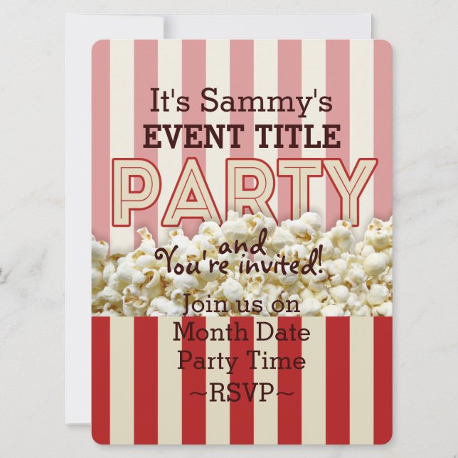 Invitación Es tu suministro Fiesta personalizado. (Anverso)