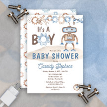 Es un azul chiquito | Baby Shower Greige Robot