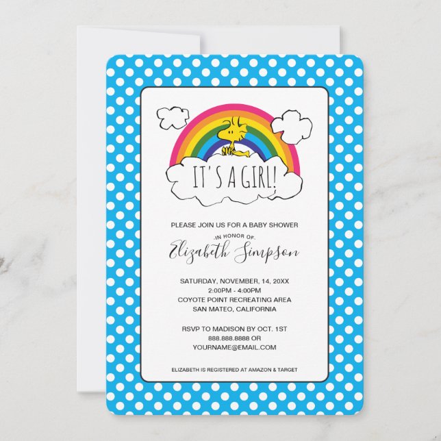 Invitación Es un Baby Shower Chica (Anverso)