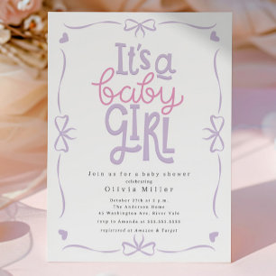 Invitación Es un Baby Shower Chica