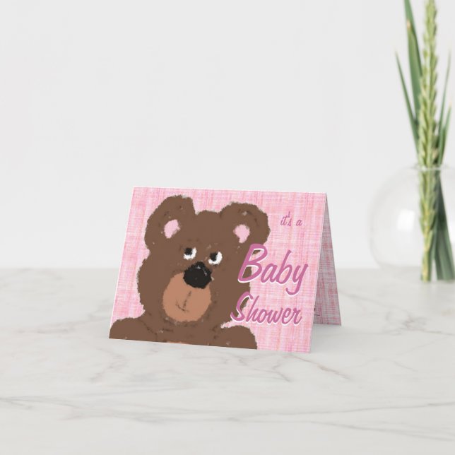 Invitación Es un Baby Shower (chica) (Anverso)