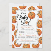 Es un Baby Shower de Bebé Boy Basketball