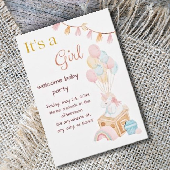 Invitación Es Un Baby Shower De Boho Chica (Subido por el creador)