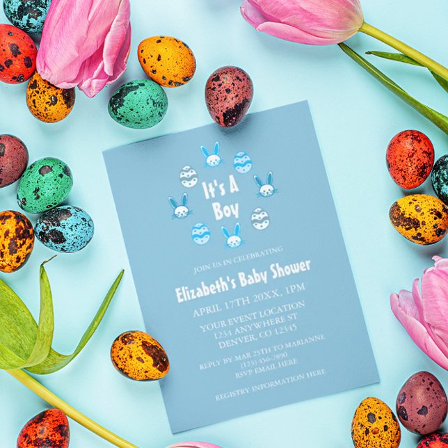 Invitación Es un Baby Shower de Boy Easter (Subido por el creador)