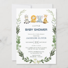 Invitación Es un Baby Shower de Boy Safari