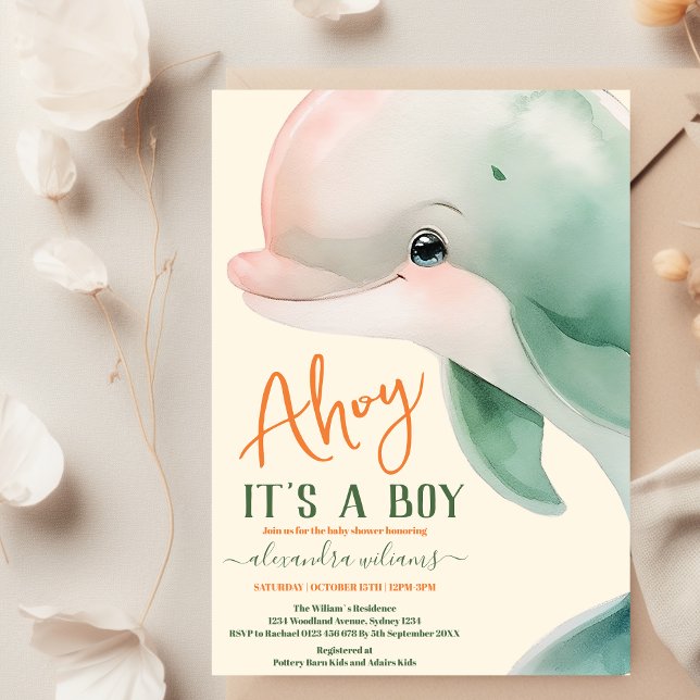 Invitación Es un Baby Shower de Boy Under the Sea (Subido por el creador)