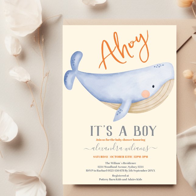 Invitación Es un Baby Shower de Boy Under the Sea (Subido por el creador)