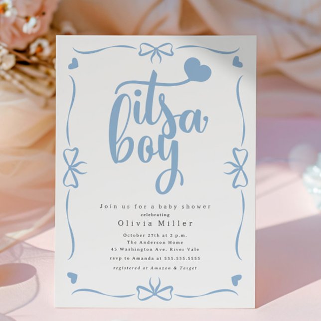 Invitación Es un Baby Shower de chico (Subido por el creador)