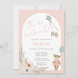 Invitación Es un Baby Shower de juguetes Chicas