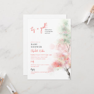 Invitación Es un Baby Shower de primavera Chica