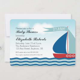 Invitación Es un barco de vela de Baby Shower Nautical