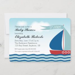 Invitación Es un barco de vela de Baby Shower Nautical