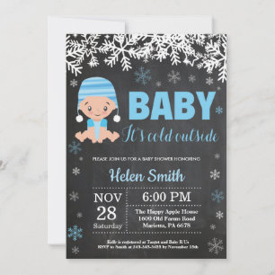 Invitación Es un bebé, hace frío afuera, ducha de bebé de niñ
