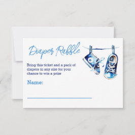 Invitación Es un boleto de rifa de pañales para la ducha de b