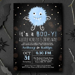 Invitación ¡Es un Boo-y! Baby Shower de Little Monster Hallow