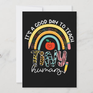 Invitación Es un buen día para enseñar a los humanos pequeños