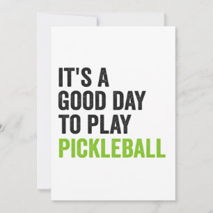 Invitación Es un buen día para jugar al deporte de Pickleball