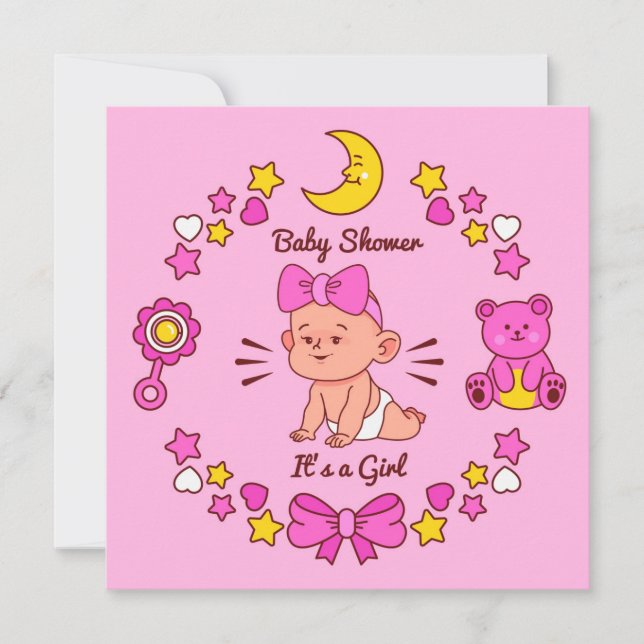 Invitación Es un Chica (Anverso)