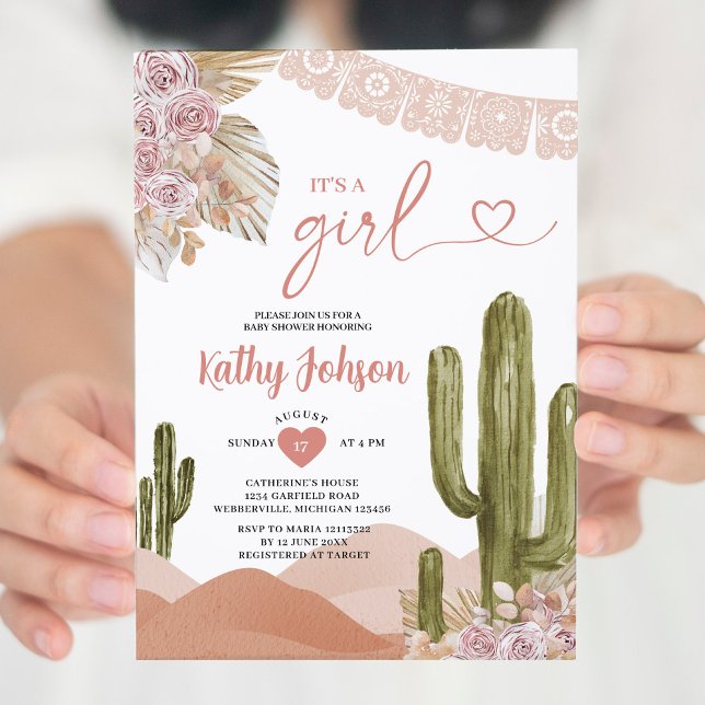 Invitación Es un Chica Baby Shower Taco acerca del amor al su (Subido por el creador)
