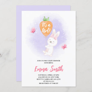 Invitación Es un Chica burro de Baby Shower